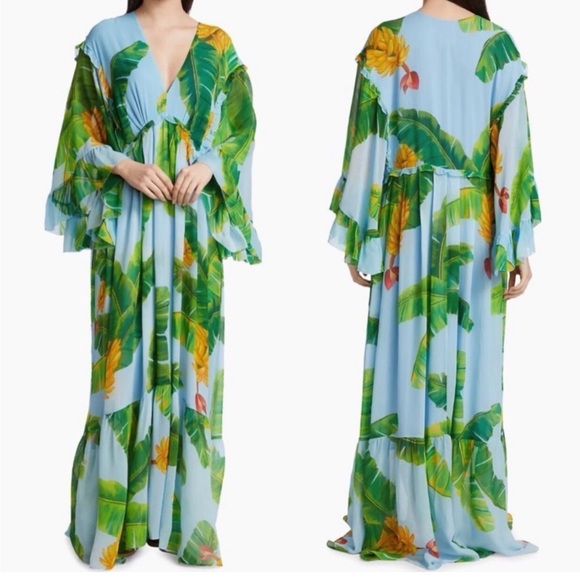 Farm Rio banana dress butterfly sleeves size medium - Picture 3 of 6